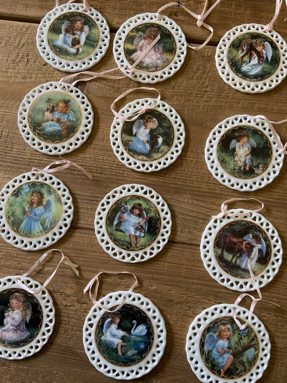 Donna Brooks angel ornaments, Bradford Editions , christmas angels